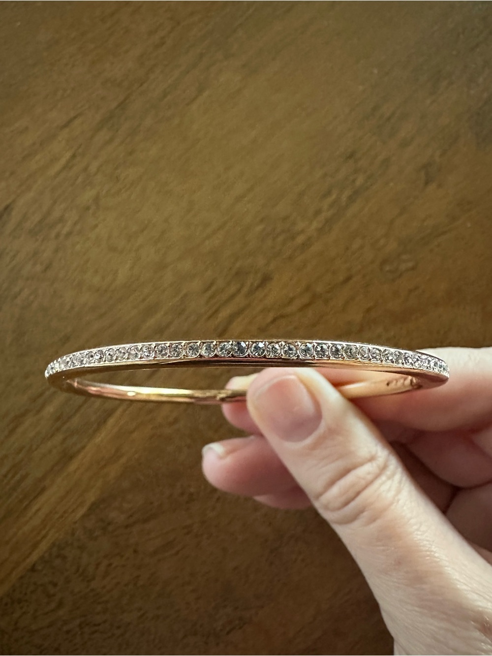 NWOT-Nadri Crystal Pavé Rose Gold Bangle Bracelet